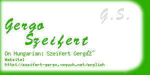 gergo szeifert business card